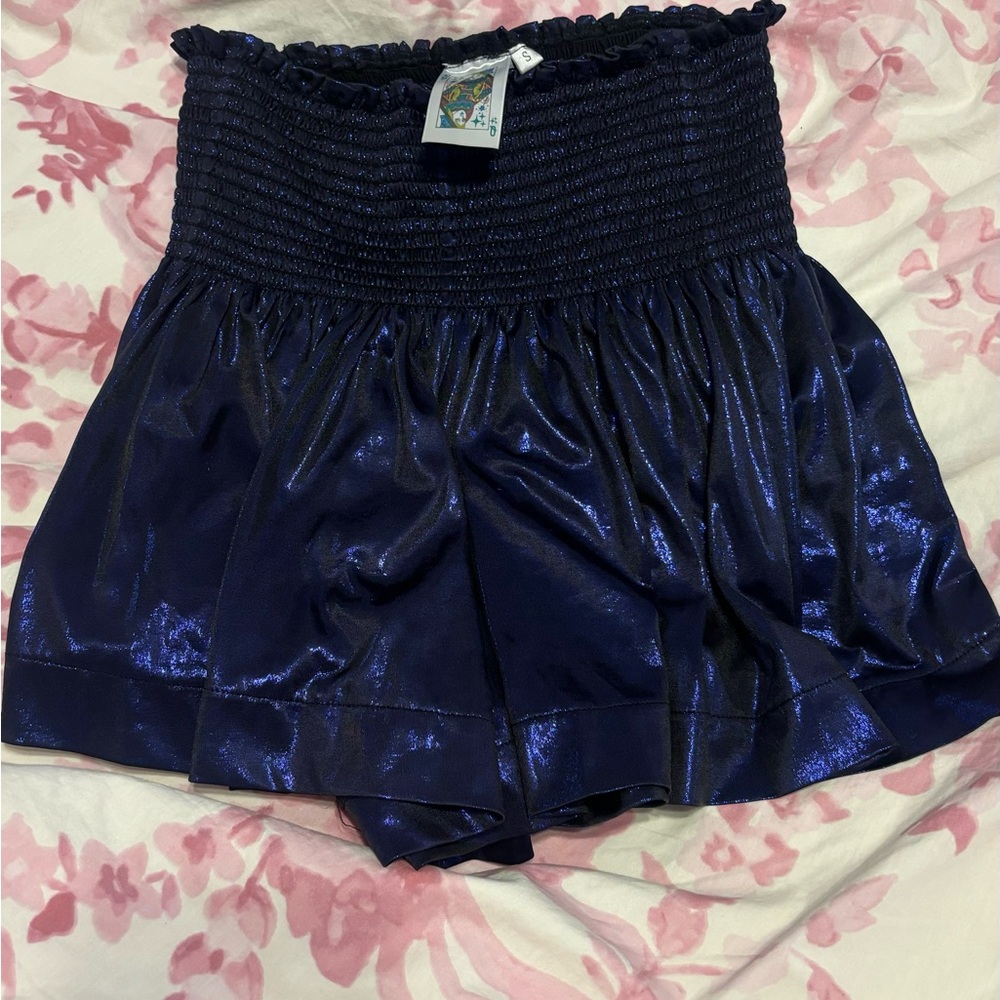 Preppy Navy Queen of Sparkles Swing Shorts!!
